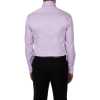 Shirt man slim fit solid collar the top two buttons