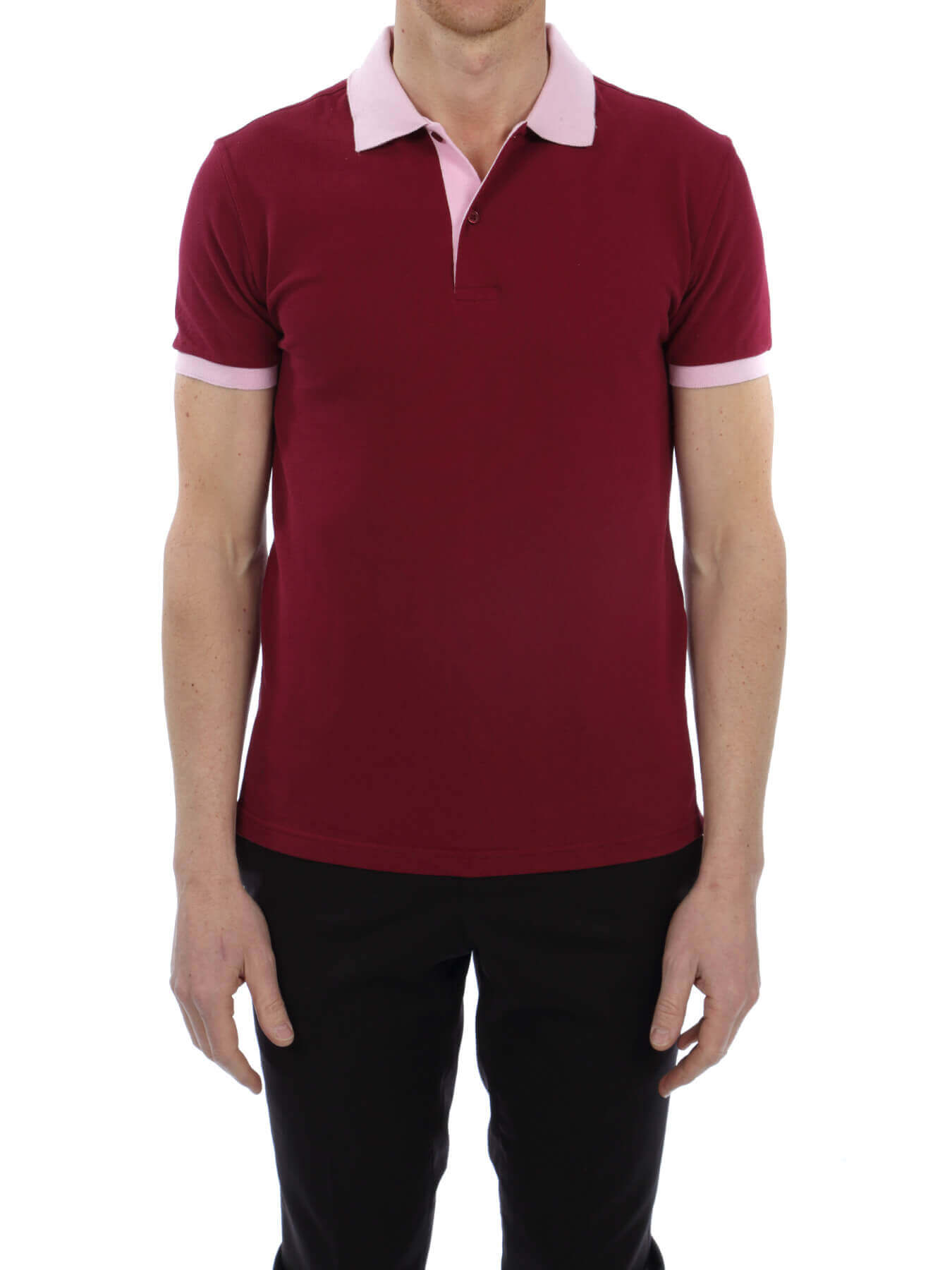 de Bicolore Piqué Polo hombre 100Algodón 8nPO0wkX