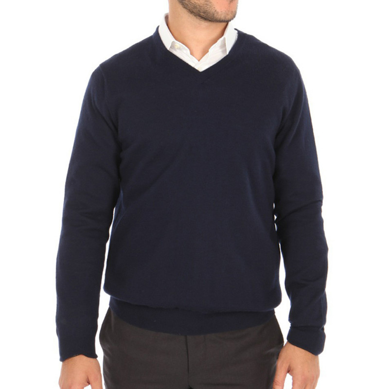 Mens sweater 100% cashmere end V-neck