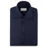 Shirt slim fit solid collar the top two buttons