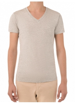 T-shirt homme col V jersey 100% coton