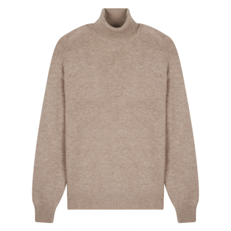 Sweater man turtleneck in cashmere and wool